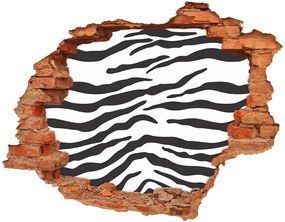 Nálepka 3D diera na stenu Zebra pozadia nd-c-87477290