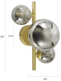 Brilagi - LED Nástenné svietidlo MILLA 3xG9/3W/230V zlatá/dymová