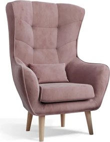 Moderné kreslo ARTUR, ružová (Mat Velvet 63)