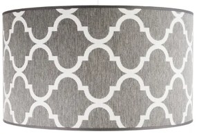 Duolla - Luster na lanku MAROKO 1xE27/40W/230V pr. 45 cm šedá/biela