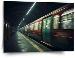 Sablio Obraz Metro na tmavej stanici - 150x110 cm