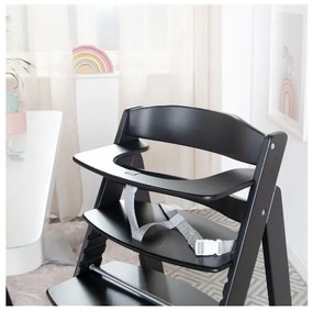 roba Detská drevená vysoká jedálenská stolička Sit Up (čierna/flex)  (100306933)