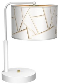Stolná lampa ZIGGY 1xE27/60W/230V biela/zlatá