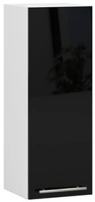 Horná kuchynská skrinka OLIWIA W 30 H720 biela / čierna, lesk