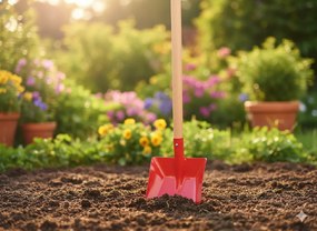 Garden Line LOPATA 85 x 15 CM „MALÝ ZÁHRADNÍK“ – ČERVENÁ