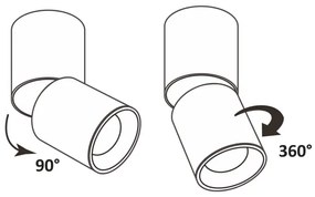 Bodové svietidlo NIXA 1xGU10/10W/230V čierna