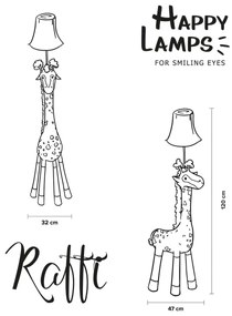 Happy Lamps - LED Detská stojacia lampa RAFFI LED/5,4W/230V žirafa