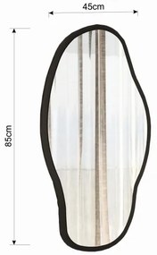 Nástenné zrkadlo COULDY 85x45 cm čierna