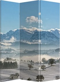 Paraván - Zasnežené hory (126x170 cm)