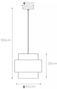 Lucide 45497/30/02 - Luster na lanku FIRMIN 1xE27/40W/230V