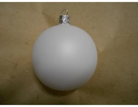 Vianočné gule 7 cm - mat SET/6ks - biela škrupina