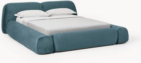 Čalúnená posteľ z buklé s úložným priestorom Wolke