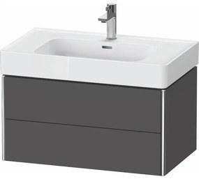 DURAVIT XSquare závesná skrinka pod umývadlo, 2 zásuvky, 784 x 470 x 397 mm, grafit matný, XS4399049490000
