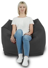 Sedací vak AMALFI plyš sivý