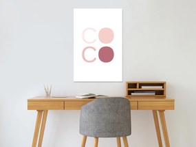 Artgeist Obraz - Pink Coco (1 Part) Vertical Veľkosť: 20x30, Verzia: Premium Print