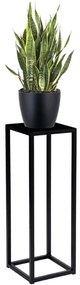 Stojan na kvety PIATTO Loft čierny 60 cm