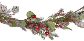Vianočná girlanda 150 cm zelená/červená IRUN Beliani