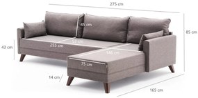 Rozkladacia pohovka  Bellina 1 (hnedá) (P). Vlastná spoľahlivá doprava až k Vám domov. 1063015