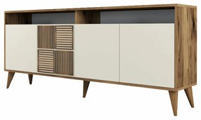 Skrinka Milan 2 Walnut and Cream