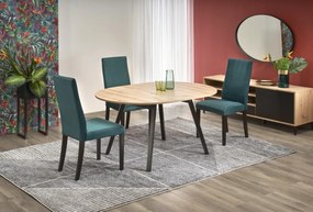 Jídelní rozkládací stůl Ruden 102/142 cm dub artisan/černý