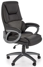 Otočné kreslo Steven čierna/sivá