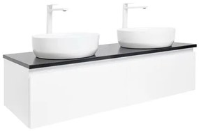 Kúpeľňová skrinka s krycou doskou SAT B-Way 119x30x45 cm biela lesk BWAY120WU2B2B, 1 ks