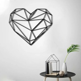 Nástěnná kovová dekorace HEART černá