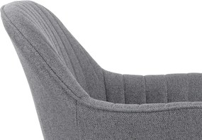 Jedálenská stolička Chrissy, stredne šedá tkanina