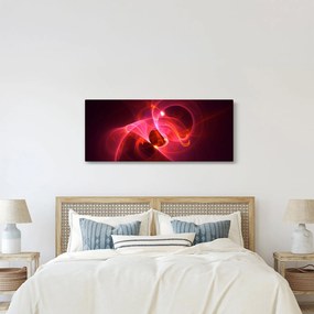 Moderný obraz ružovej abstrakcie (120x50 cm)