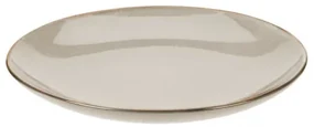 Kameninový plytký tanier Glaze, pr. 27,8 cm, béžová