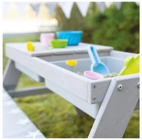 roba Vonkajšia detská sedacia súprava (s vaničkami na hranie, sivá)  (100397128)