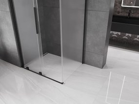 Mexen Velar, sprchový kút s posuvnými dverami 90 x 120 cm, 8mm sklo námraza, čierna matná, 871-090-120-31-70