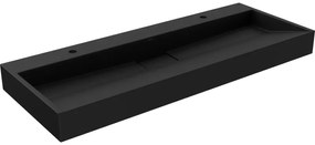 Mexen Ava, umývadlo na dosku z konglomerátu 2/O 120 x 46 cm, čierna matná, 23011272