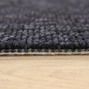 Betap, Metrážny koberec Debut 79, na mieru, šíře 4m, čierna, filc, detská izba