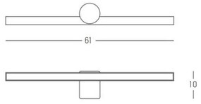 Zambelis 22124 - LED Kúpeľňové osvetlenie zrkadla LED/10W/230V 61 cm IP54