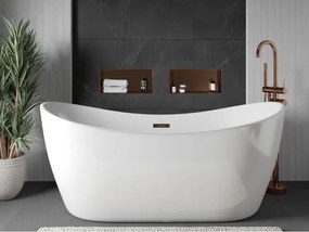 Mexen X-Wall-NR, polica na zapustenie bez príruby 45 x 20 cm, medená matná - 19C1452010