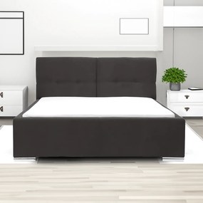 Čalúnená posteľ s úložným priestorom a matracom FELIX 140 x 200 cm Čierna