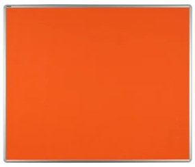 Textilná nástenka ekoTAB v hliníkovom ráme, 1200 x 900 mm, oranžová