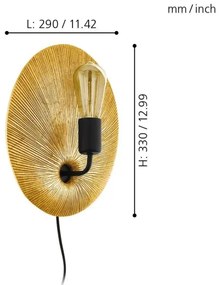 Eglo 98379 - Nástenné svietidlo GASCUERIA 1xE27/60W/230V