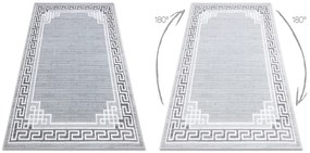 Moderný MEFE koberec   9096 Grécky vzor rámu, sivý
