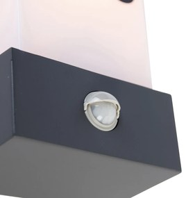 Vonkajšie nástenné svietidlo tmavosivé IP54 pohybový senzor - Tide