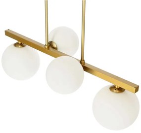 Candellux Mosadzný závesný luster Kama pre žiarovku 4x G9 34-73426