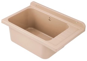 Gamma Selva, univerzálna plastová výlevka 58x38x26,7 cm + sifón, 1-komorová, béžová, GMA-KGS58-B