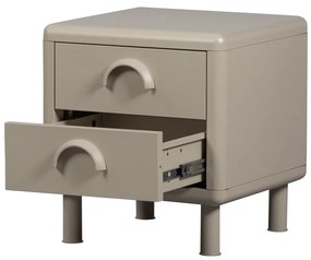 Béžový kovový nočný stolík Rune – WOOOD