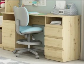 Písací stôl so 3 zásuvkami Carlos, dub artisan%