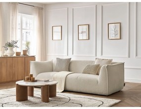 Béžová pohovka z textílie buklé 242 cm Giorgia – Bobochic Paris