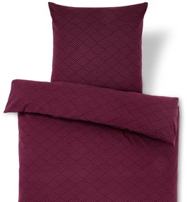 Flanelová posteľná bielizeň, štandardná veľkosť, bordovočervená