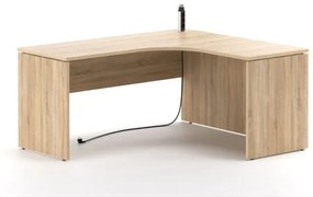 Drevona, REA PC stôl, RP-SRD-1600, PRAVÝ , biela