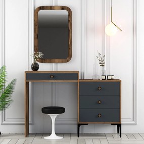 Toaletný stolík Lizbon 543 - Walnut, Anthracite