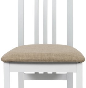 Jedálenská stolička z masívneho dreva BC-2482 WT,biela